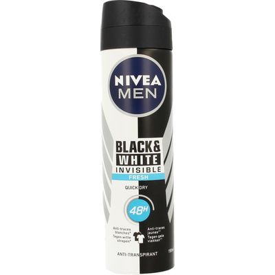 Nivea Men deodorant spray invisible black & white fresh