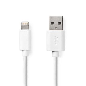 Nedis USB-Kabel | USB 2.0 | Apple Lightning 8-Pins | USB-A Male | 480 Mbps | 12 W | Vernikkeld | 2. Nedis USB-Kabel | USB 2.0 | Apple Lightning 8-Pins | USB-A Male | 480 Mbps | 12 W | Vernikkeld | 2.