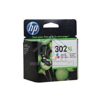 HP Hewlett-Packard Inktcartridge No. 302XL Color Deskjet 1110, 2130, 3630 2381592