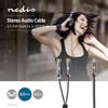 Afbeelding van Nedis Stereo-Audiokabel | 3,5 mm Male | 2x RCA Female | Verguld | 0.20 m | Rond | Grijs / Gunmetal