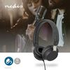 Afbeelding van Nedis Bedrade On-ear Koptelefoon | 3,5 mm | Kabellengte: 1.20 m | Antraciet / Zwart FSHP100AT