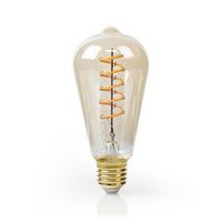 Nedis LED-Filamentlamp E27 | ST64 | 5 W | 250 lm | 2000 K | Met Gouden Afwerking | Retrostijl | Aan