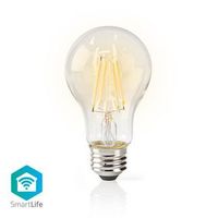 Nedis SmartLife LED Filamentlamp | Wi-Fi | E27 | 500 lm | 5 W | Warm Wit | 2700 K | Glas | Android™