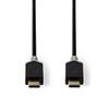 Afbeelding van Nedis USB-Kabel | USB 2.0 | USB Type-C™ Male | USB Type-C™ Male | 480 Mbps | 60 W | Verguld | 1.00