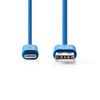 Afbeelding van Nedis USB-Kabel | USB 2.0 | Apple Lightning 8-Pins | USB-A Male | 480 Mbps | 12 W | Vernikkeld | 1.