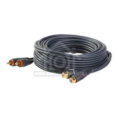 BMS Verlengkabel EXTN.CABLE 2RCA-2RCA(M-F) Silverline 007845