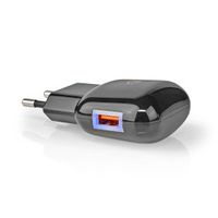 Nedis Oplader | 1x 3,0 A | Outputs: 1 | Poorttype: 1x USB-A | Geen Kabel Inbegrepen | 18 W | Automa