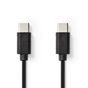 Nedis USB-Kabel | USB 2.0 | USB Type-C™ Male | USB Type-C™ Male | 480 Mbps | 7.5 W | Vernikkeld | 2