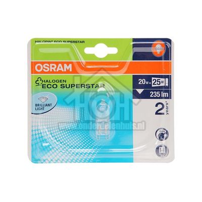 Osram Halogeenlamp Halopin Eco Superstar G9 20W 230V 2700K 235lm 4008321945136