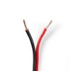 Afbeelding van Nedis Speaker-Kabel | 2x 1.50 mm² | CCA | 25.0 m | Rond | PVC | Rood / Zwart | Folieverpakking CAGW