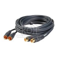 BMS Verlengkabel EXTN.CABLE 2RCA-2RCA(M-F) Silverline 007838