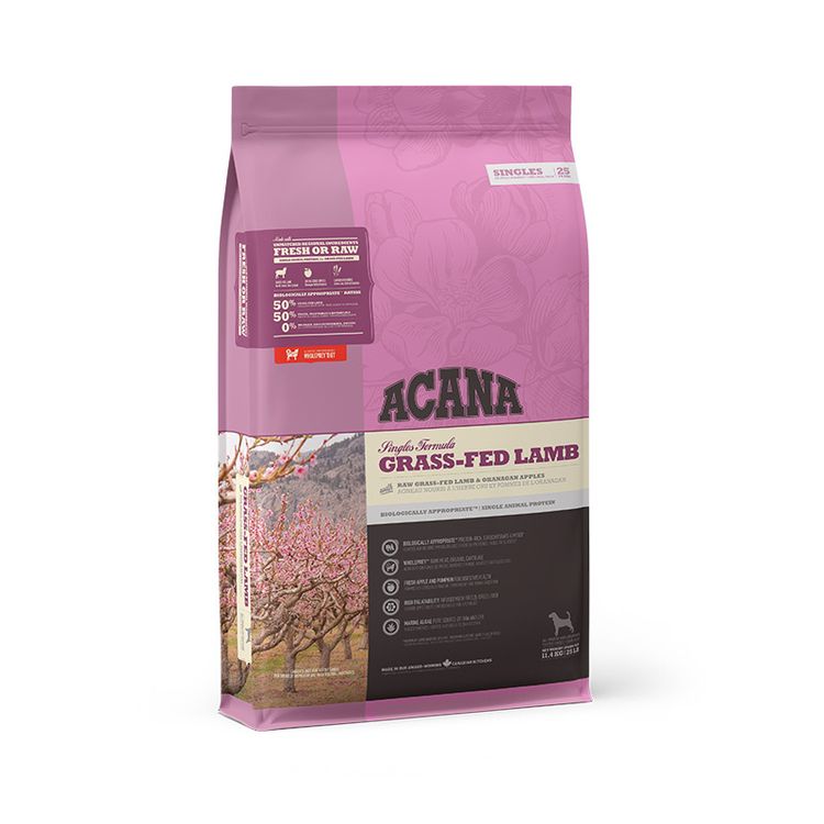 Acana SINGLES Grass-Fed Lamb 11.4 kg. Foto van Acana SINGLES Grass-Fed Lamb 11.4 kg.