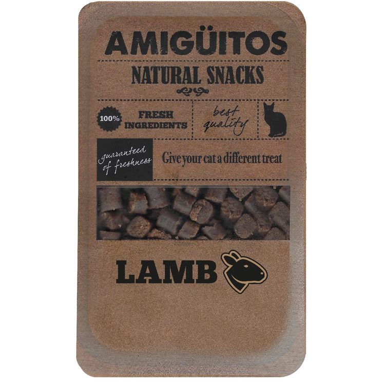Amiguitos Catsnack Lamb 100 gr. Foto van Amiguitos Catsnack Lamb 100 gr.