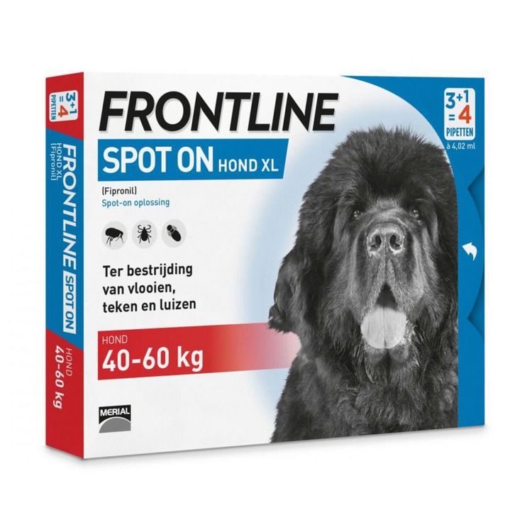 Frontline Spot on 4 xlarge hond Foto van Frontline Spot on 4 xlarge hond