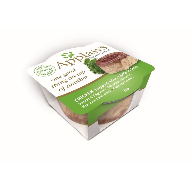 Applaws Kattenvoer Potje met Kip & Lam 70 gr. Foto van Applaws Kattenvoer Potje met Kip & Lam 70 gr.