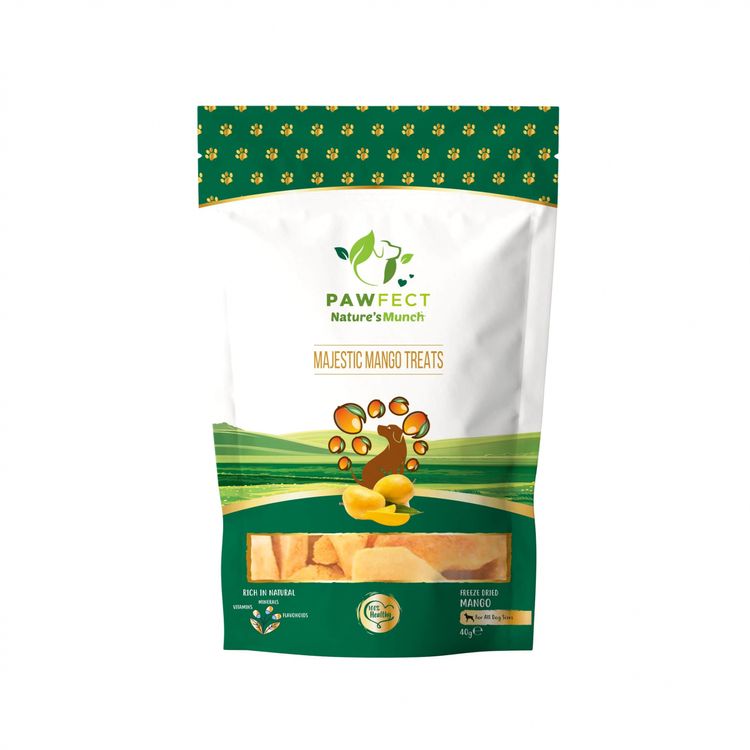 Pawfect Nature's Munch - Mango 40 gr. Foto van Pawfect Nature's Munch - Mango 40 gr.