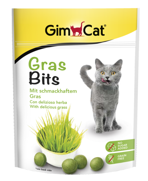 GimCat Gras Bits 140 g Foto van GimCat Gras Bits 140 g