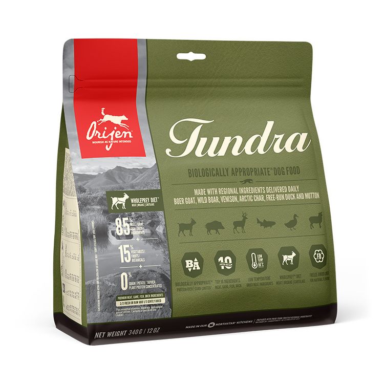 Orijen Whole Prey Tundra Dog 340 gr Foto van Orijen Whole Prey Tundra Dog 340 gr