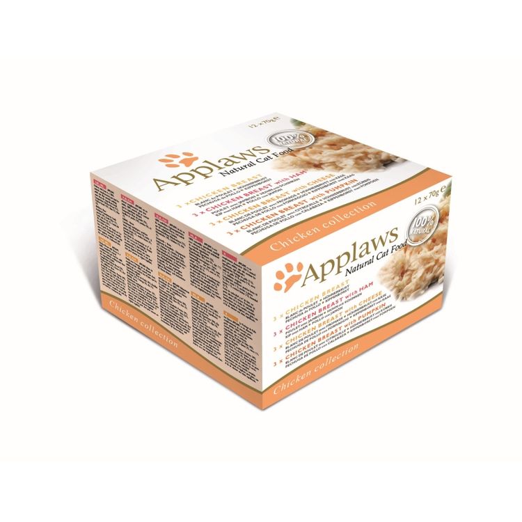 Applaws Kattenvoer Blik Multipack Kip Selection 12 x 70 gr. Foto van Applaws Kattenvoer Blik Multipack Kip Selection 12 x 70 gr.
