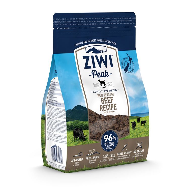 ZIWI Peak Dog Gently Air-Dried Beef 1 kg. Foto van ZIWI Peak Dog Gently Air-Dried Beef 1 kg.