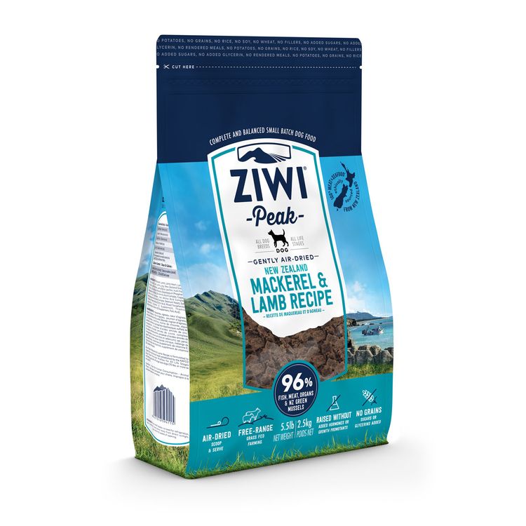 ZIWI Peak Dog Gently Air-Dried Mackerel & Lamb 2.5 kg. Foto van ZIWI Peak Dog Gently Air-Dried Mackerel & Lamb 2.5 kg.