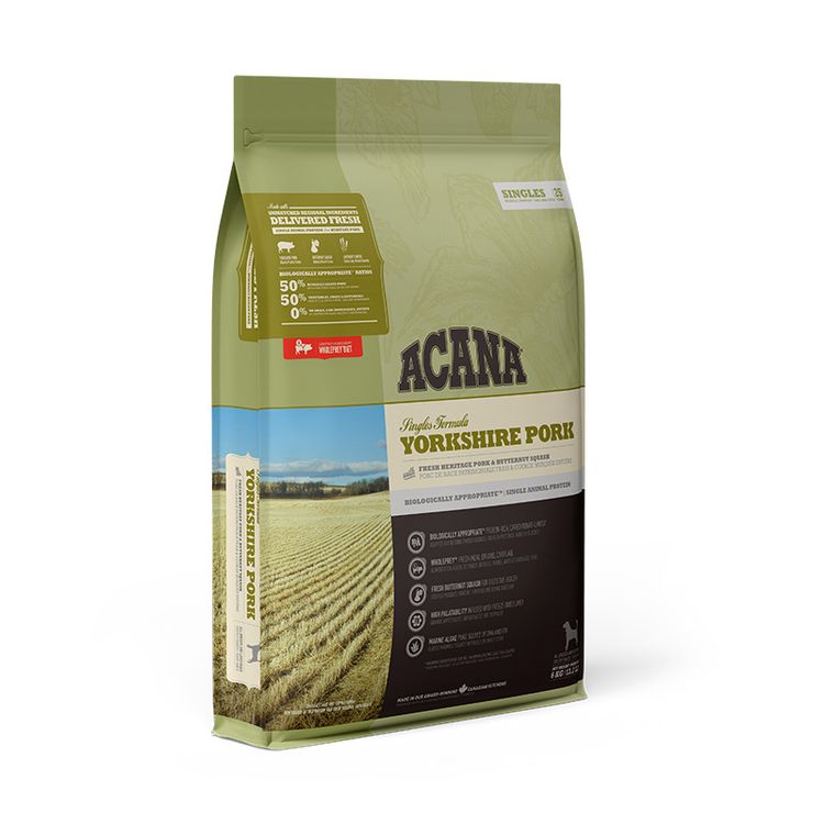 Acana SINGLES Yorkshire Pork 6 kg. Foto van Acana SINGLES Yorkshire Pork 6 kg.