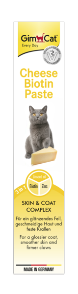 GimCat Cheese Biotin Pasta 50 g Foto van GimCat Cheese Biotin Pasta 50 g
