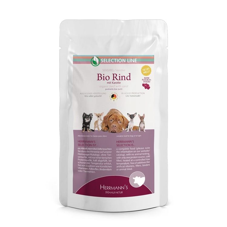 BIO SENSITIVE Purinearm Beef with Carrots 150 gr. Foto van BIO SENSITIVE Purinearm Beef with Carrots 150 gr.