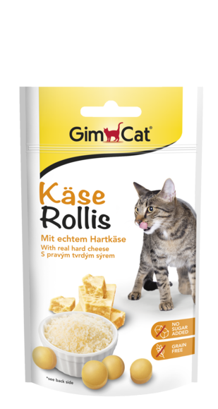 GimCat Kaas Rollis 40 g Foto van GimCat Kaas Rollis 40 g