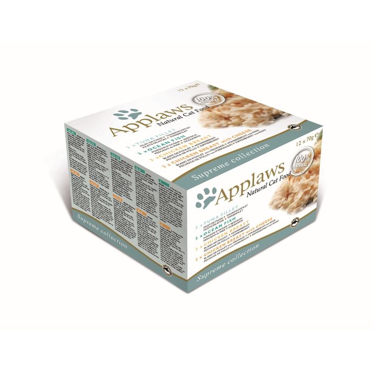 Applaws Kattenvoer Blik Multipack Supreme 12 x 70 gr. Foto van Applaws Kattenvoer Blik Multipack Supreme 12 x 70 gr.