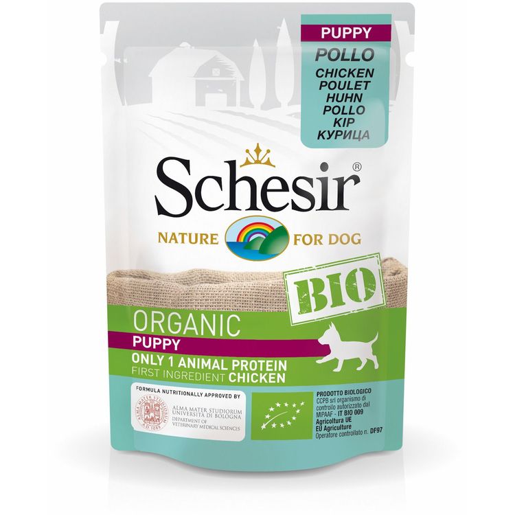 Schesir Puppy bio pouch Foto van Schesir Puppy bio pouch