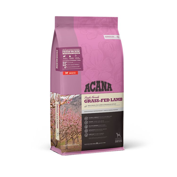 Acana SINGLES Grass-Fed Lamb 17 kg. Foto van Acana SINGLES Grass-Fed Lamb 17 kg.