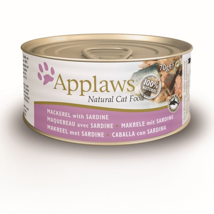 Applaws Kattenvoer Blik Makreel & Sardine 70 gr. Foto van Applaws Kattenvoer Blik Makreel & Sardine 70 gr.