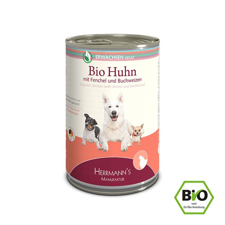 BIO ADULT Chicken with Fennel 400 gr. Foto van BIO ADULT Chicken with Fennel 400 gr.