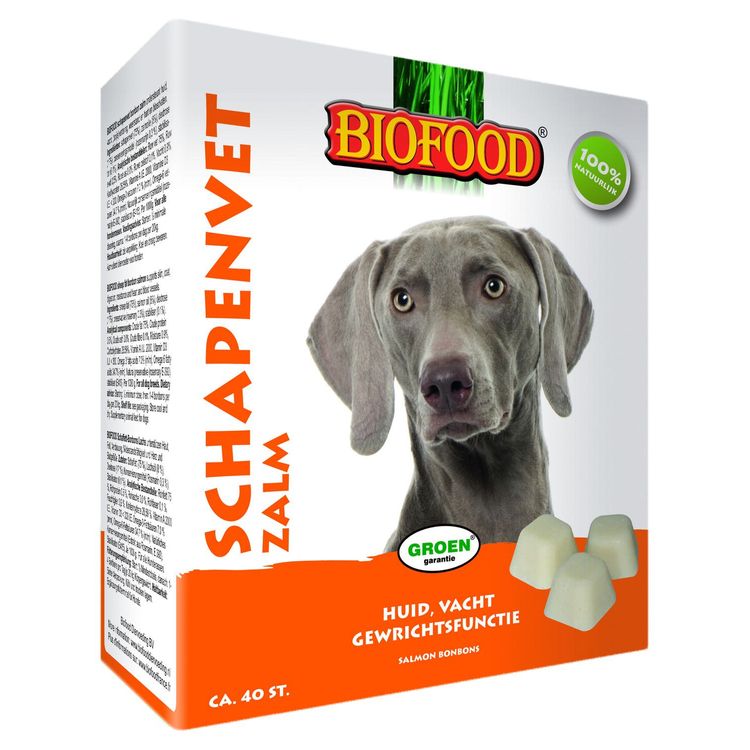 Biofood Schapenvet zalm zonnebloemolie Foto van Biofood Schapenvet zalm zonnebloemolie