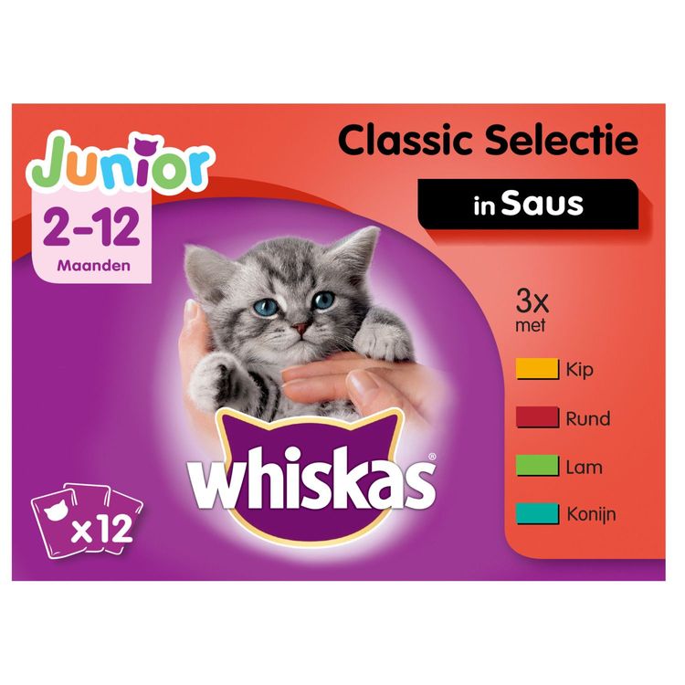 Whiskas Junior Classic in saus Foto van Whiskas Junior Classic in saus