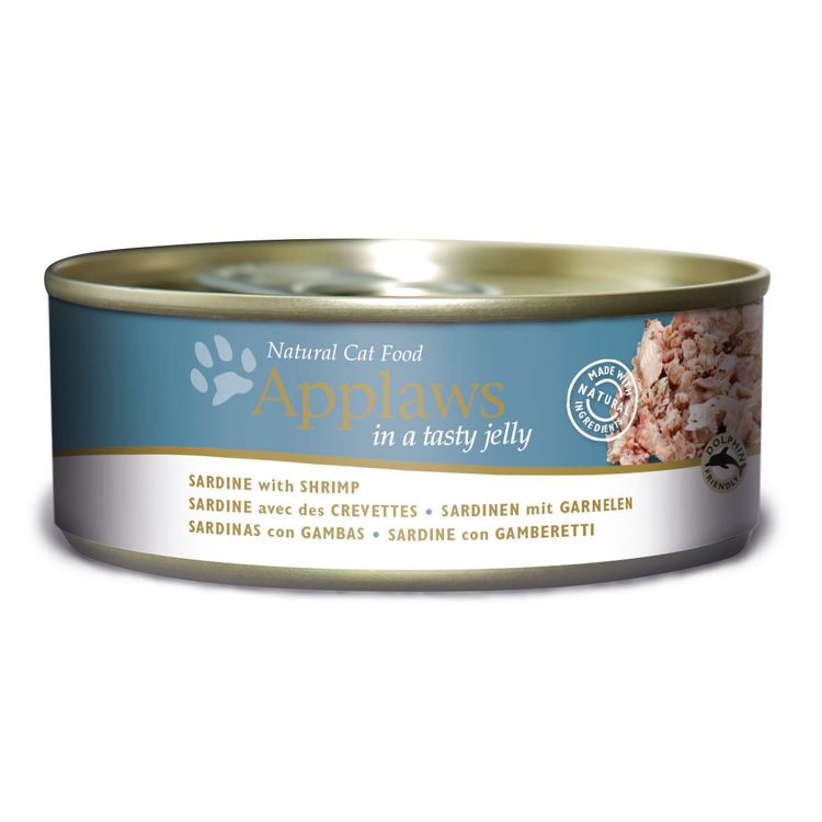 Applaws Kattenvoer Blik Jelly Sardine & Garnaal 156 gr. Foto van Applaws Kattenvoer Blik Jelly Sardine & Garnaal 156 gr.