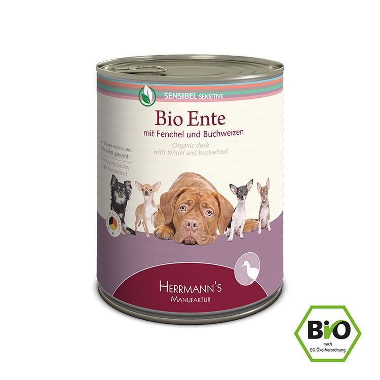 BIO SENSITIVE Duck with Fennel 800 gr. Foto van BIO SENSITIVE Duck with Fennel 800 gr.