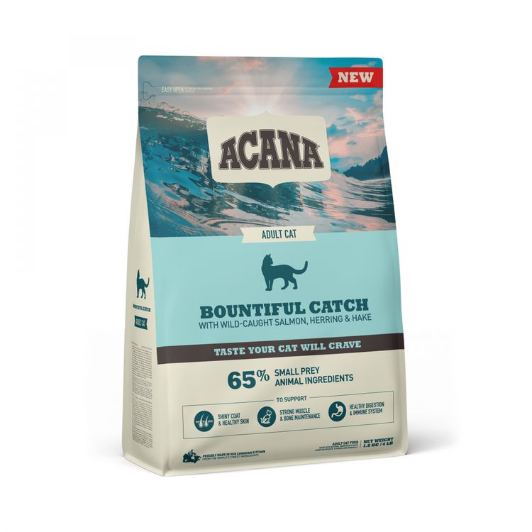 Acana Cat Bountiful Catch 1.8 kg. Foto van Acana Cat Bountiful Catch 1.8 kg.