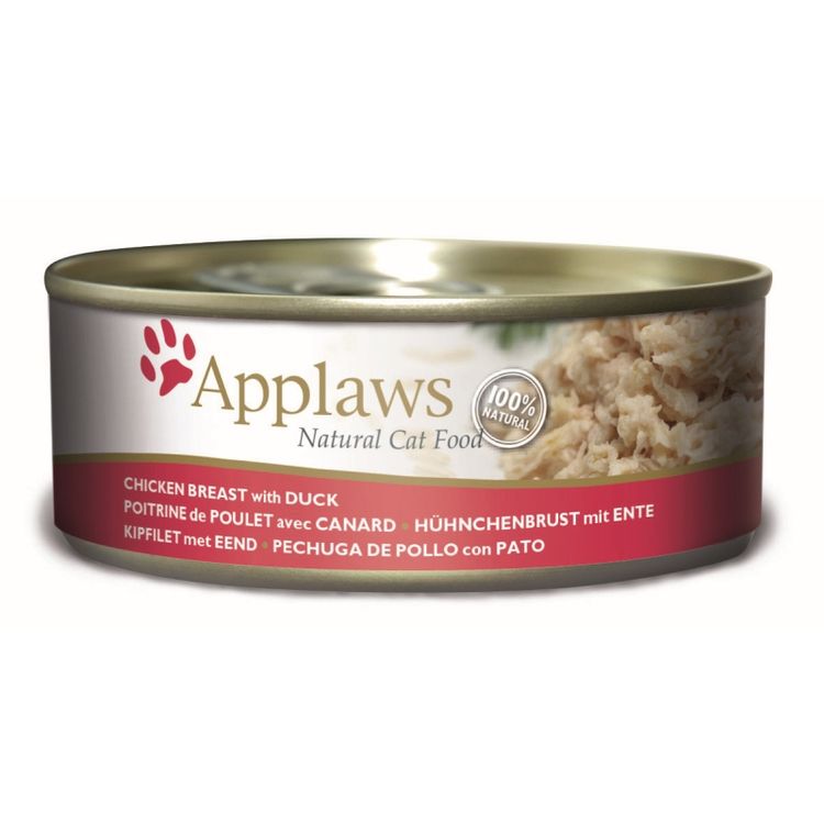 Applaws Kattenvoer Blik Kip & Eend 156 gr. Foto van Applaws Kattenvoer Blik Kip & Eend 156 gr.