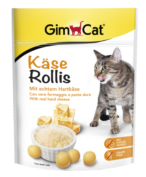 GimCat Kaas Rollis 140 g Foto van GimCat Kaas Rollis 140 g