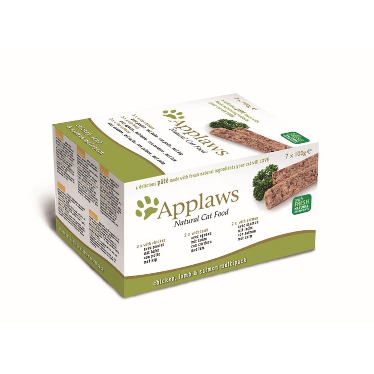 Applaws Kattenvoer Pate Multipack Country Selection 7 x 100 gr. Foto van Applaws Kattenvoer Pate Multipack Country Selection 7 x 100 gr.