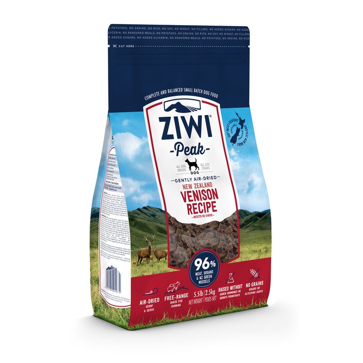 ZIWI Peak Dog Gently Air-Dried Venison 2.5 kg. Foto van ZIWI Peak Dog Gently Air-Dried Venison 2.5 kg.