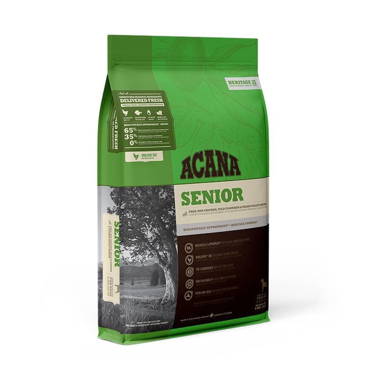 Acana HERITAGE Senior Dog 6 kg. Foto van Acana HERITAGE Senior Dog 6 kg.