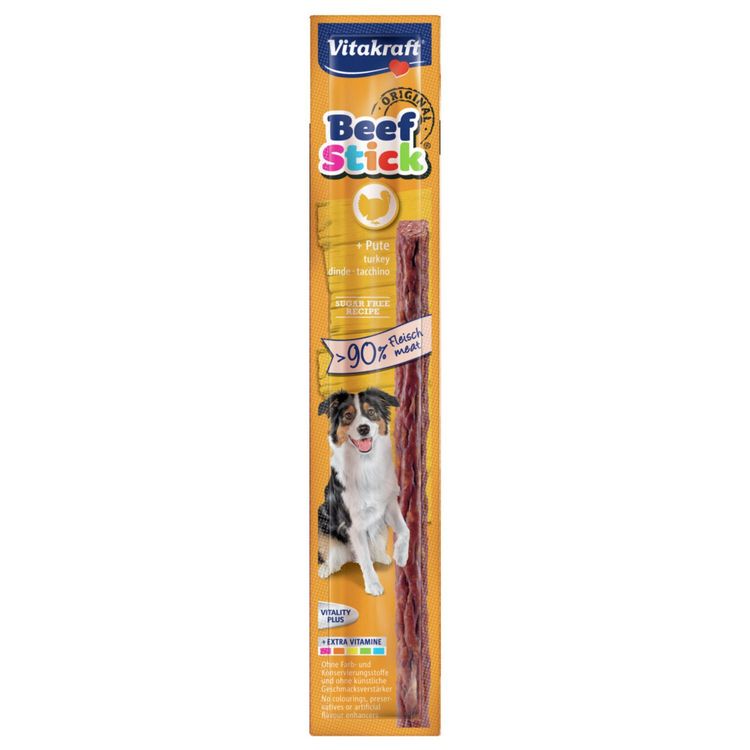 Vitakraft Beefstick hond kalkoen Foto van Vitakraft Beefstick hond kalkoen
