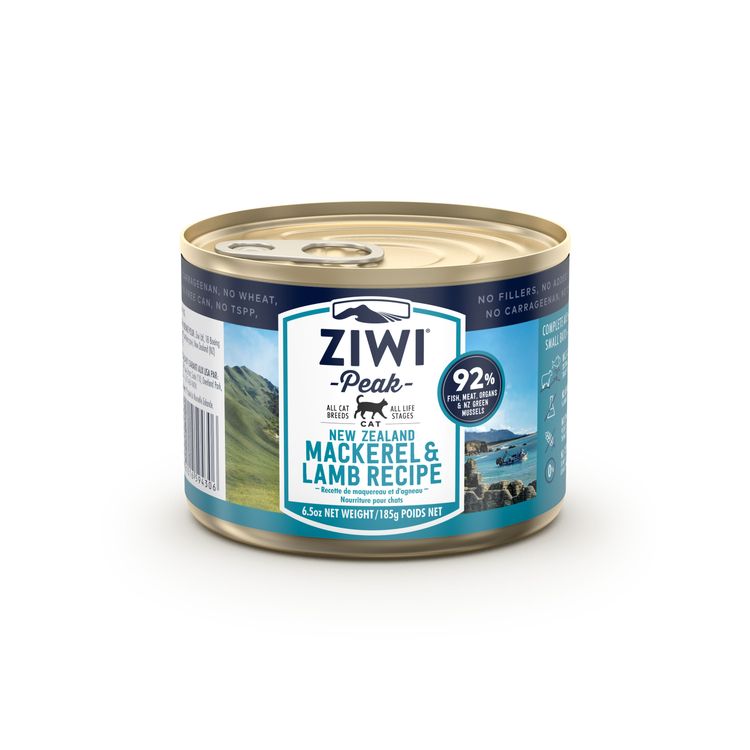 ZIWI Peak Cat Cans Mackerel & Lamb 185 gr. Foto van ZIWI Peak Cat Cans Mackerel & Lamb 185 gr.