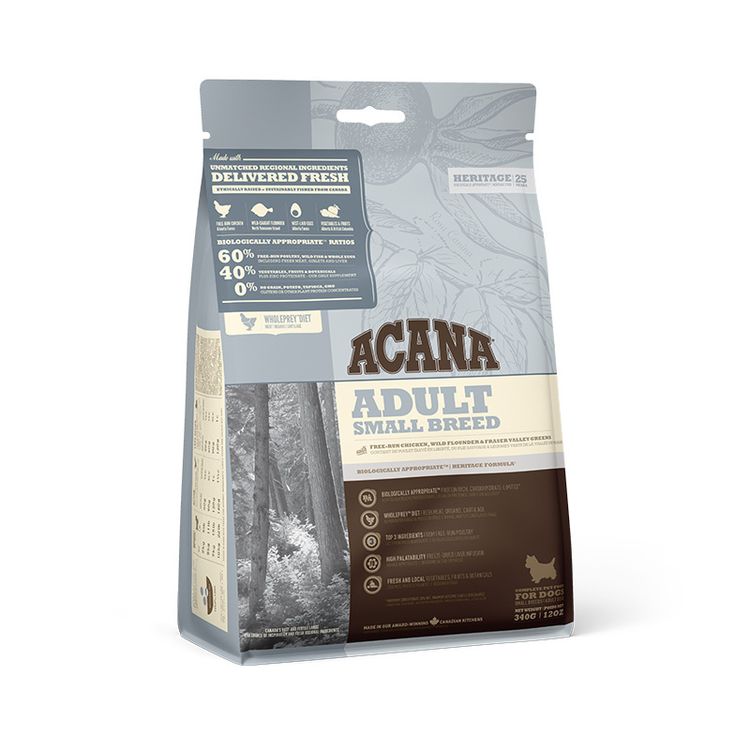 Acana HERITAGE Adult Small Breed 340 gr. Foto van Acana HERITAGE Adult Small Breed 340 gr.