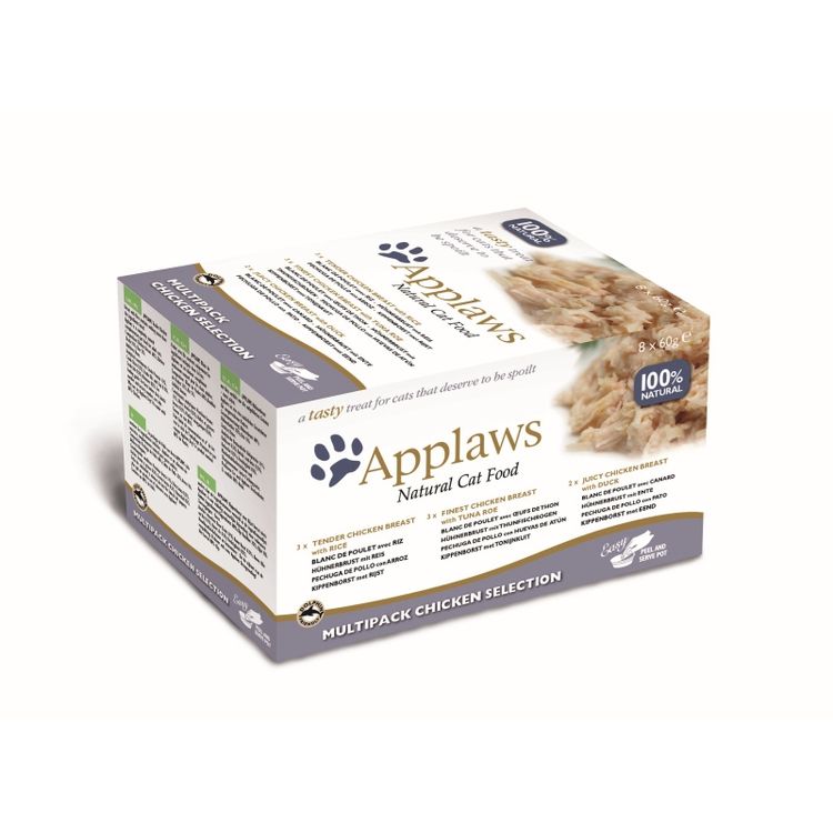 Applaws Kattenvoer Potjes multipack Kip Selectie 8 x 60 gr. Foto van Applaws Kattenvoer Potjes multipack Kip Selectie 8 x 60 gr.