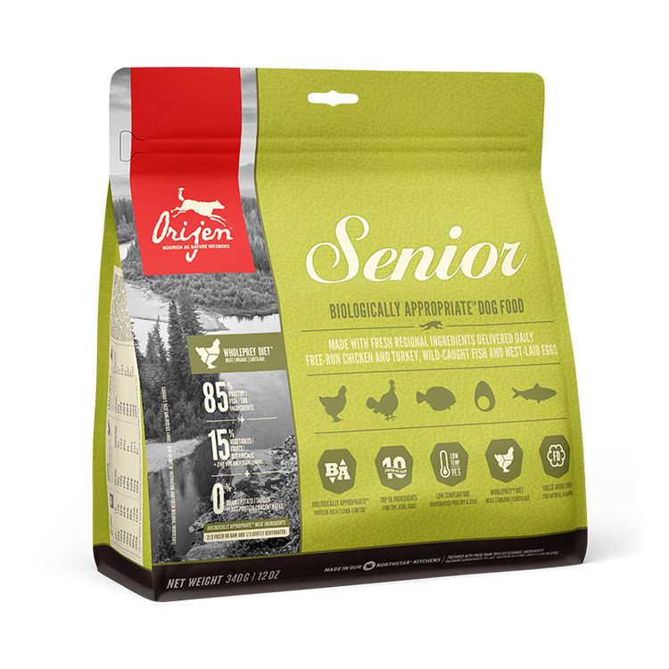 Orijen Whole Prey Senior Dog 340 gr Foto van Orijen Whole Prey Senior Dog 340 gr