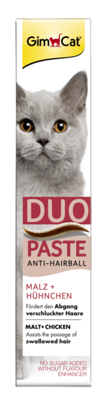 GimCat Duo Pasta Anti-Hairball mout + kip 50 g Foto van GimCat Duo Pasta Anti-Hairball mout + kip 50 g
